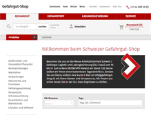 Tablet Screenshot of gefahrgut-shop.ch